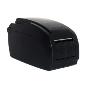 Gprinter desktop thermal barcode printer with control buttons and sleek black professional design housing