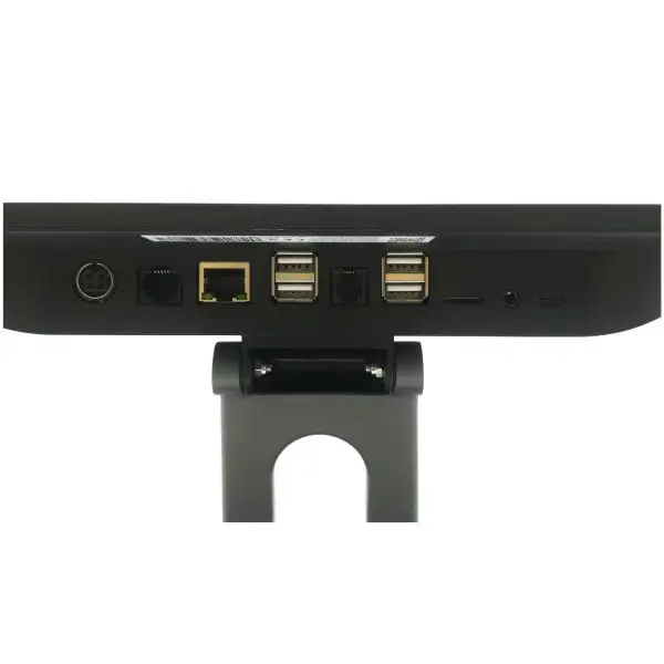 IMIN-D2-402-Pos-Terminal3 Close-up view of POS terminal connectivity ports showing ethernet and power connections