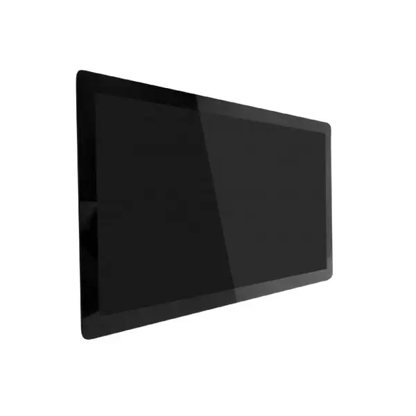 K1-101-Pos-Terminal2 Angled view of 21.5-inch black touchscreen display for kitchen display system and POS applications