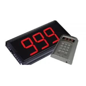 Professional digital paging display paired with handheld controller for restaurant communication systems