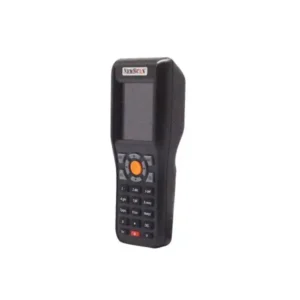NewScan handheld mobile POS scanner with orange navigation button and professional keypad for data collection