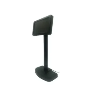 Professional customer display terminal showing angled positioning and compact design for point of sale systems