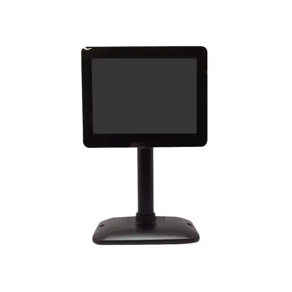MC1209HV-Monitor-Display Front view of black LCD customer display with clear screen and professional appearance for business applications