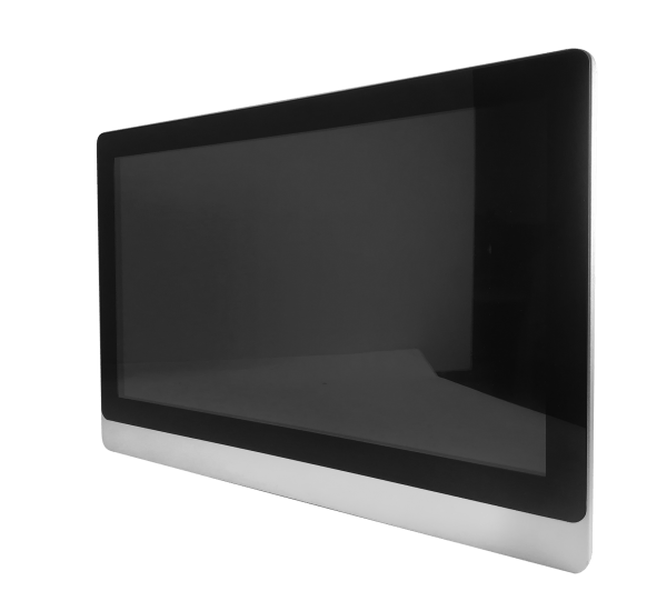 MC156-Pos-Terminal2 Professional flat-panel POS terminal display featuring capacitive touch interface and modern design