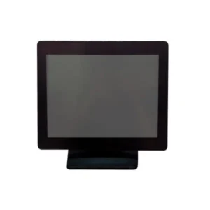 Black LCD monitor with stable base stand featuring clear screen display for professional business applications