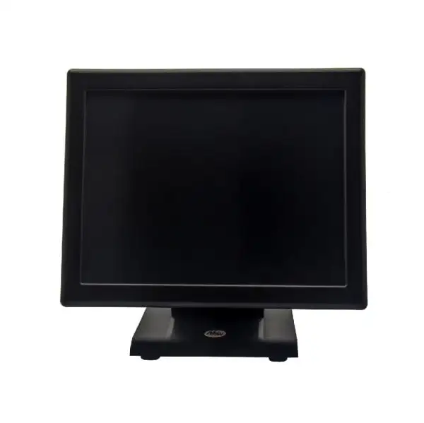 MC1912-Intel-I3-Pos-Terminal2 Front-facing view of compact POS terminal featuring LCD touchscreen display and professional black finish