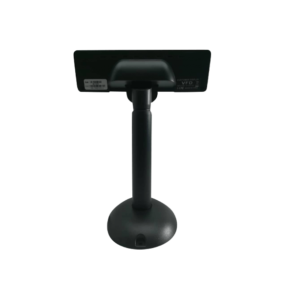 MC220V-Monitor-Display4 Rear view of customer POS display showing technical specifications and connection ports on back panel