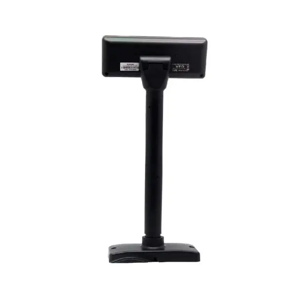 MC8220-Pos-Display4 Back view of LCD customer display revealing model specifications and connectivity ports for system integration