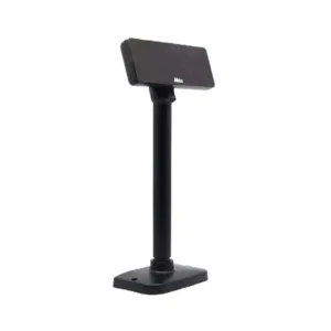 Horizontal customer display terminal with expanded screen width for detailed transaction information viewing