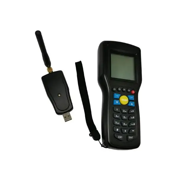 MCT6-Mobile-Terminal Portable barcode scanner terminal featuring wireless connectivity and numeric keypad for mobile POS inventory management