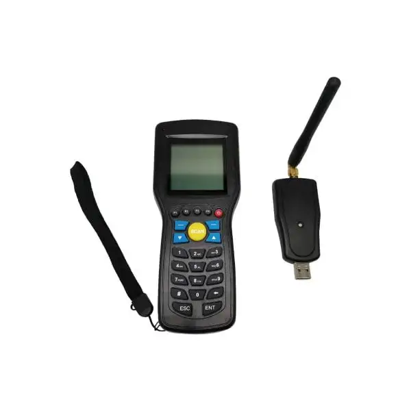 MCT6-Mobile-Terminal2 Handheld scanning device with wireless dongle and display screen for mobile point-of-sale data entry systems