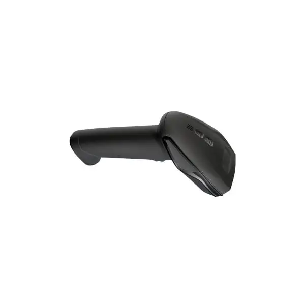 MP4100-Barcode-Scanner2 Handheld cordless scanning device displaying streamlined industrial design and trigger configuration