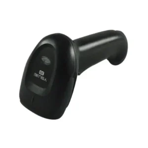 Black handheld barcode scanner with YOUJIE branding and ergonomic pistol grip design