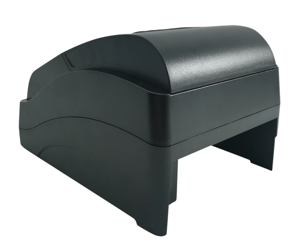 MP58RPB-L-Pos-Printer2 Desktop thermal receipt POS printer side view highlighting paper feeding system and solid build