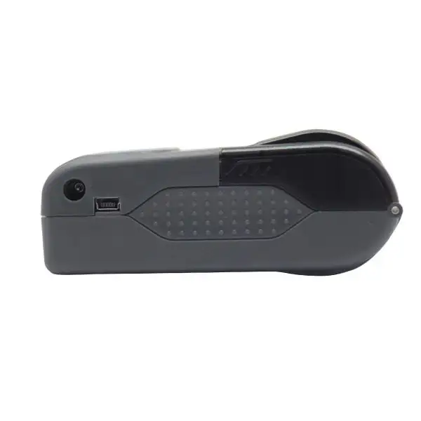 MP58V-bluetooth-Pos-Printer3 Sleek black thermal POS printer with side charging port and ergonomic business-friendly design
