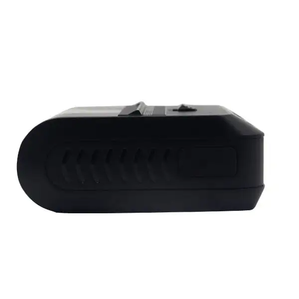 MP8030A-I-bluetooth-Pos-Printer2 Side view of portable thermal POS printer showing stable base and compact footprint design