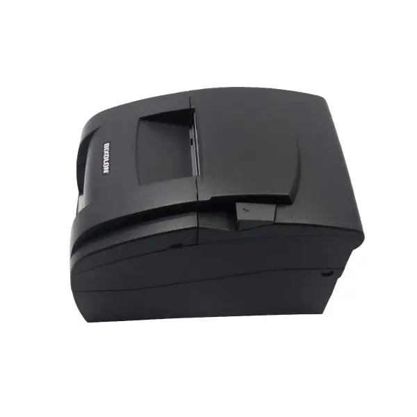 SRP275-Pos-Printer3 Black BIXOLON dot matrix receipt printer top angle view showing paper loading compartment and professional design