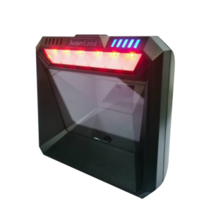 SuperLead barcode scanner with red LED illumination and large scanning window.