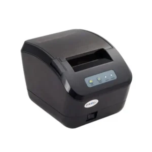 Zywell black thermal receipt printer with control panel buttons and compact desktop design for retail use