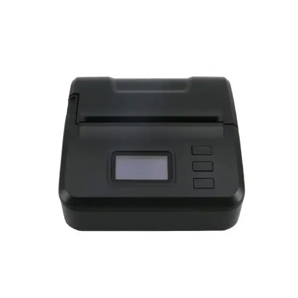 ZYWELL-ZM01-bluetooth-Pos-Printer Portable thermal receipt printer with LCD display showing paper exit slot and control buttons for mobile applications