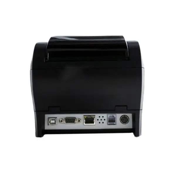 ZYWELL-ZY301-Pos-Printer3 Professional thermal receipt printer back view displaying multiple interface options for versatile POS system integration