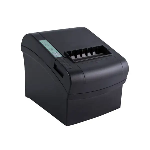 ZYWELL-ZY801-Pos-Printer Modern thermal receipt printer showing angled perspective with visible paper feed and compact commercial design
