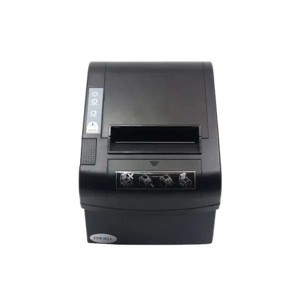 ZYWELL-ZY805-Pos-Printer2 Modern thermal receipt printer displaying front controls and paper output system designed for POS environments